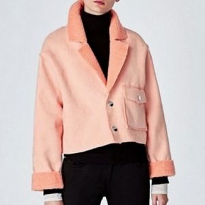 NWOT Zara faux shearling jacket medium